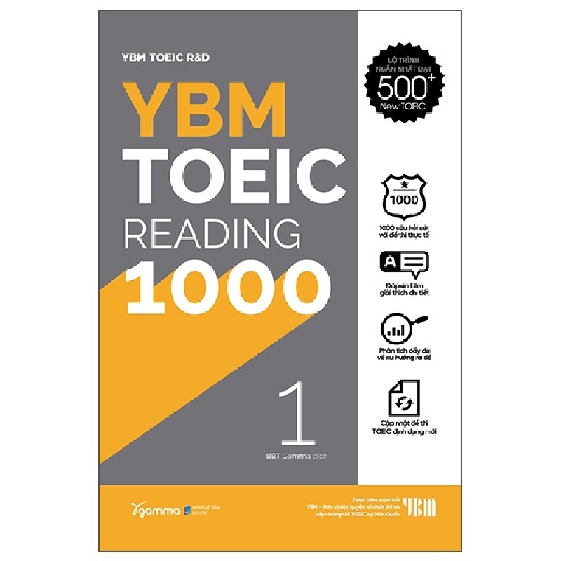 YBM TOEIC Reading 1000 - Vol 1 - YBM TOEIC R&D 148279