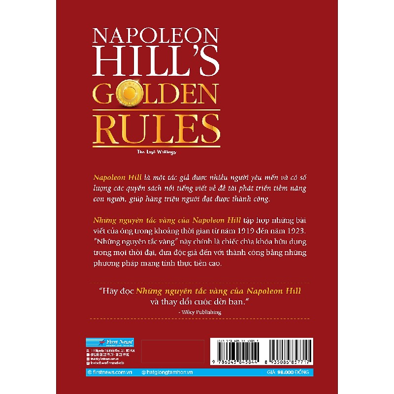 Những Nguyên Tắc Vàng Của Napoleon Hill - Napoleon Hill 95289