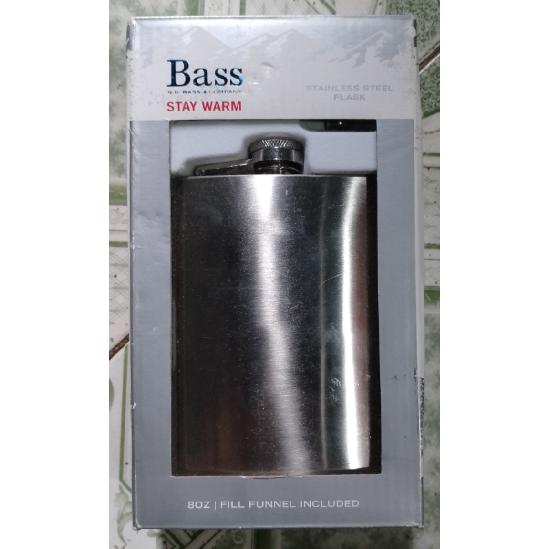 Bình rượu inox Bass 8oz kèm phễu 14233