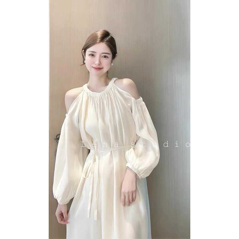 Váy trắng hở vai size L 452763