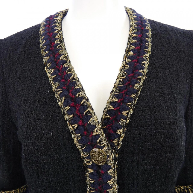 Jacket không cổ CHANEL P38673V29212 626733