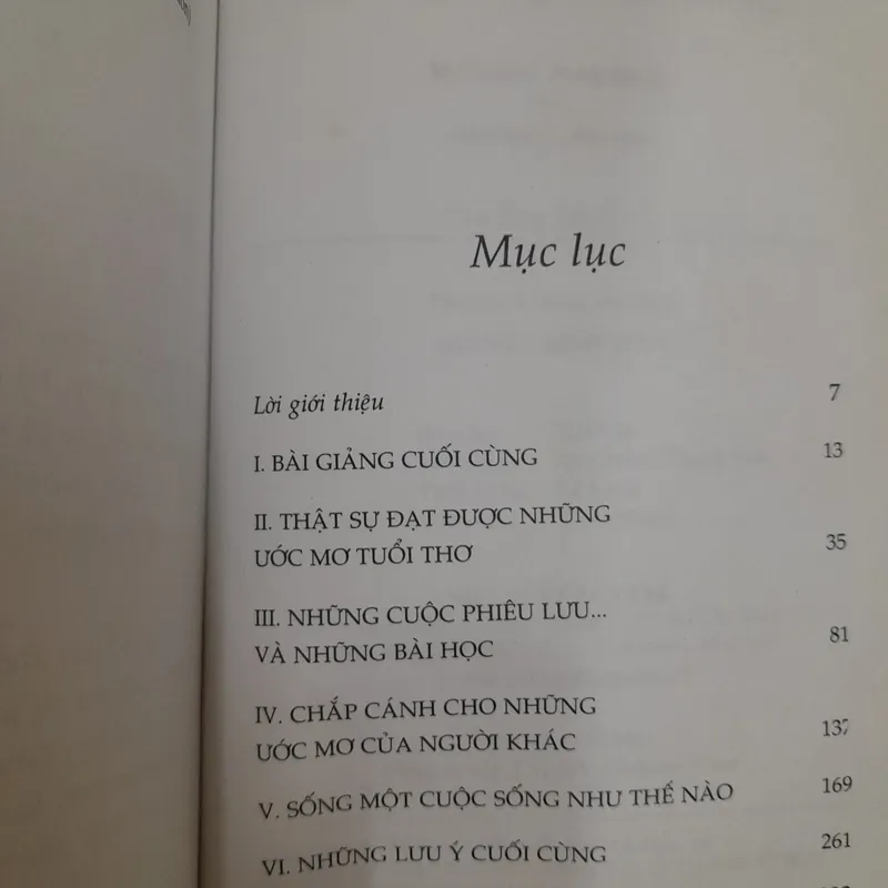 Bài giảng cuối cùng The last lecture. Randy Pausch 574164