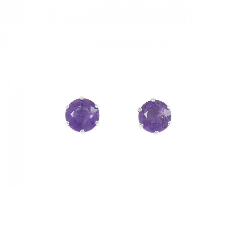 K18WG Amethyst Earrings - Hàng hiệu Authentic 867467