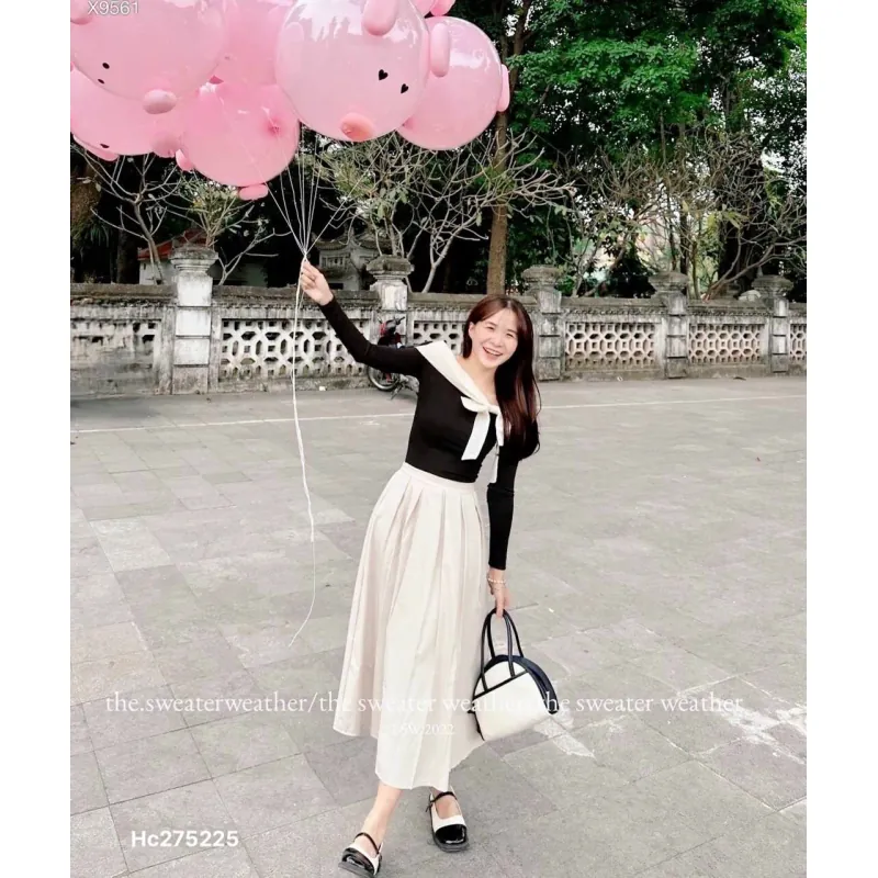 Đầm trễ vai dáng xoè size S, hàng mới, phom nhỏ 968789