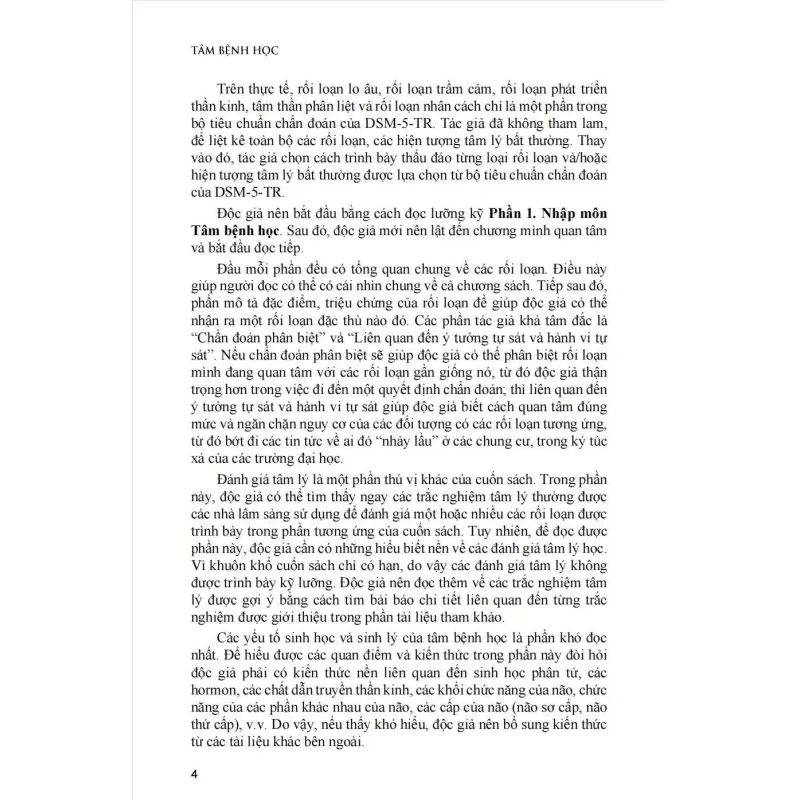 Sách Tâm Bệnh Học Tiếp Cận DSM-5-TR của TS. Nguyễn Thị Vân Thanh 1032014