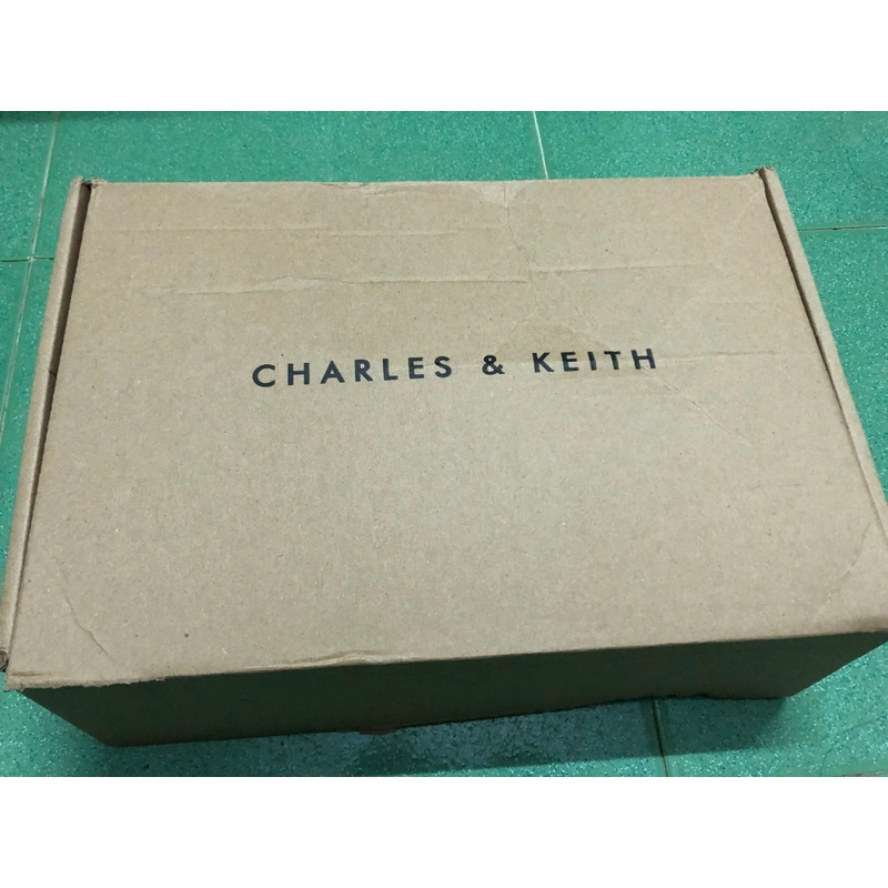 Charles & Keith mới 100% - Túi đeo vai form chữ nhật Metallic Curved 357166