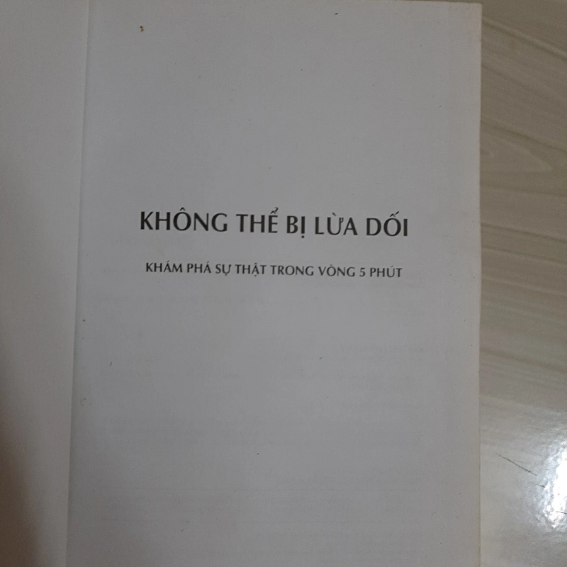 KHÔNG THỂ bị LỪA DỐI  323593