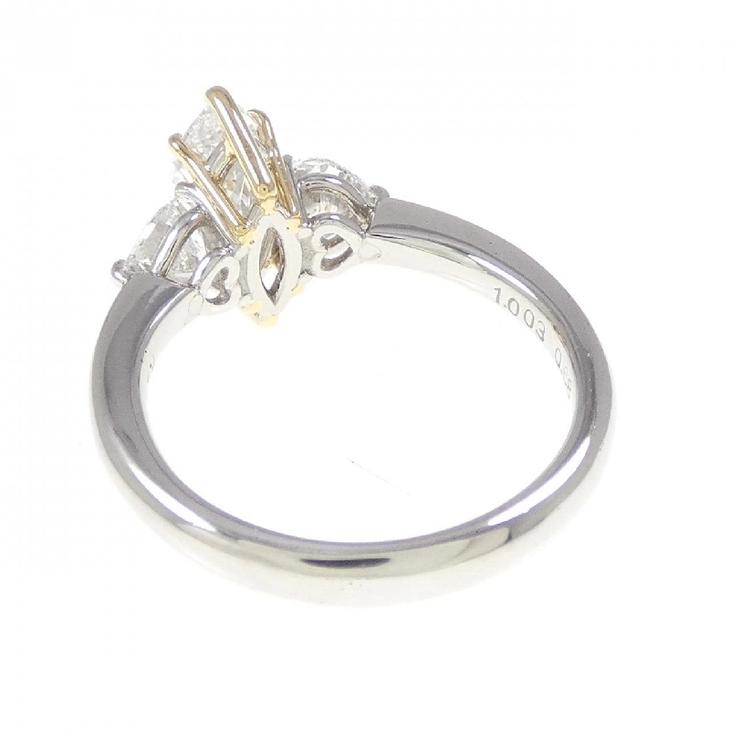 Nhẫn kim cương PT950/K20YG 1.003CT D SI2 cắt Marquise - Hàng hiệu Authentic 874177