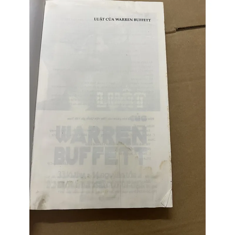 Luật Của Warren Buffett (Có ẩm góc như hình) 740144