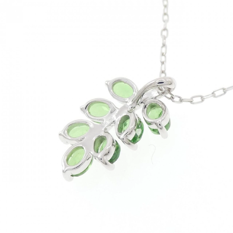 K18WG Lá Ngọc Lục Bảo Xanh Garnet Dây Chuyền 0.80CT - Hàng hiệu Chính Hãng 863254