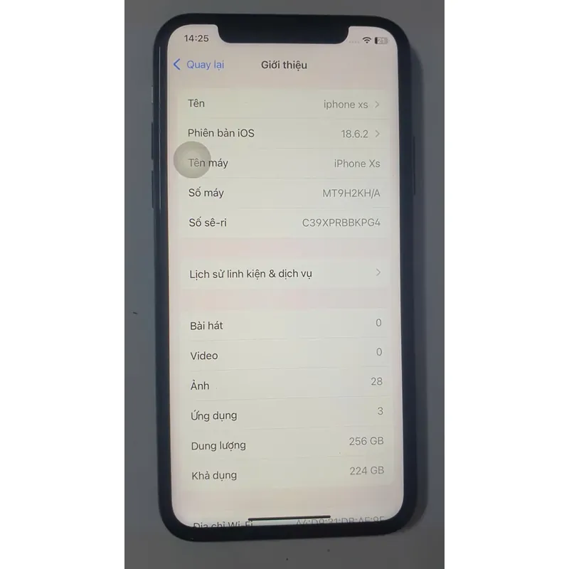 Iphone xs xám 256gb 689497