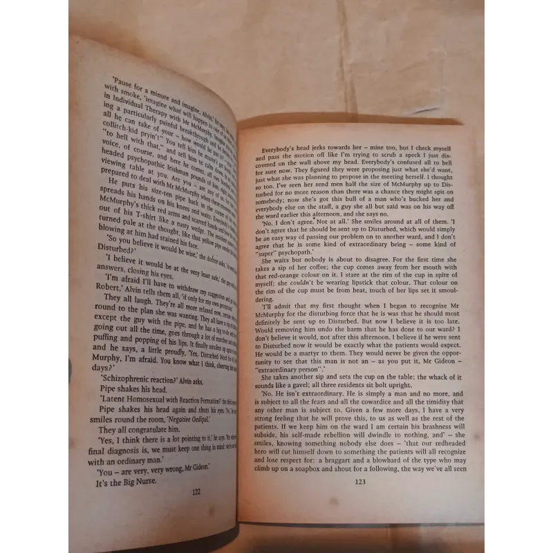 One Flew Over the Cuckoo’s Nest	- Ken Kesey 1025142