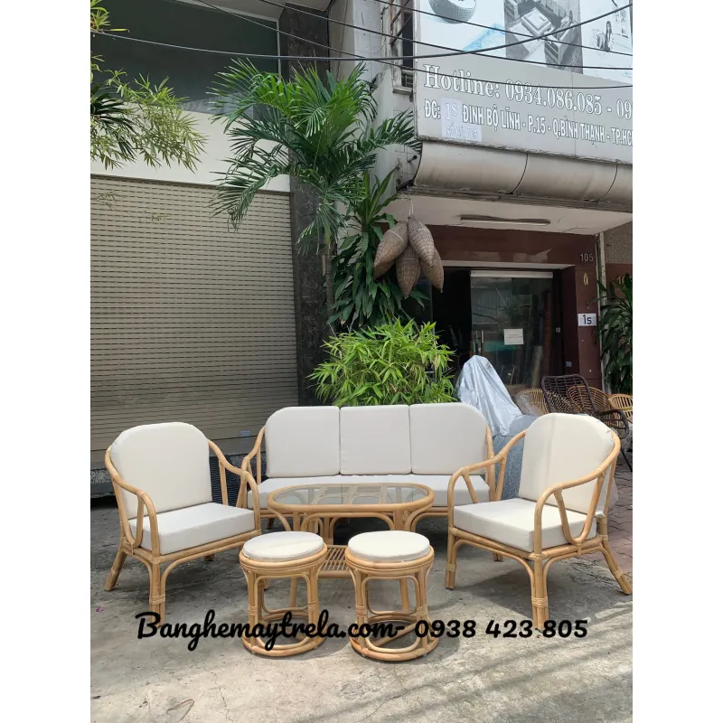 Sofa mây phòng khách lưng V 592980