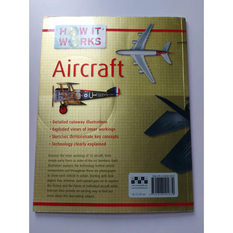 Sách How It Works - AIRCRAFT - Máy Bay, Máy Bay Giấy, Máy Bay Chi Tiết Màu Sắc Vật Liệu 711966