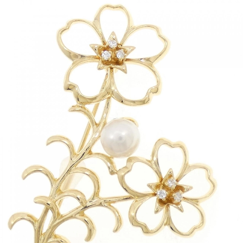 Brooch ngọc trai Akoya hoa Mikimoto 6.3mm - Hàng hiệu Authentic 845631