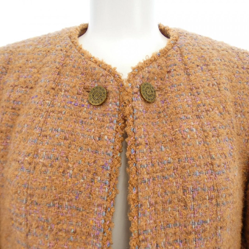 【Mã giảm giá】【Cổ điển】Áo khoác không cổ CHANEL 638212