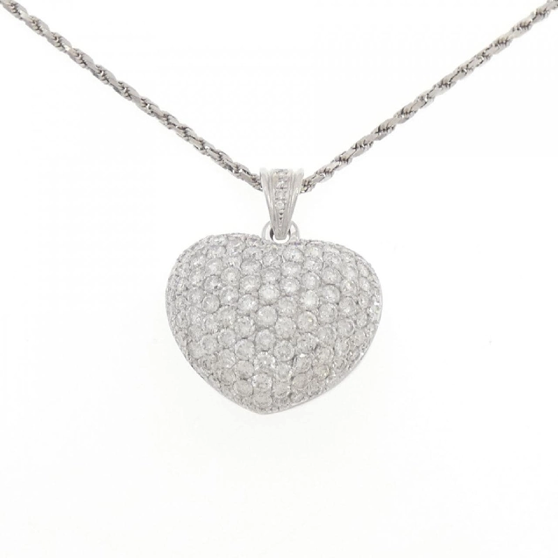 Dây chuyền kim cương pavé hình trái tim 750WG 5.00CT - Hàng hiệu Chính hãng 846903