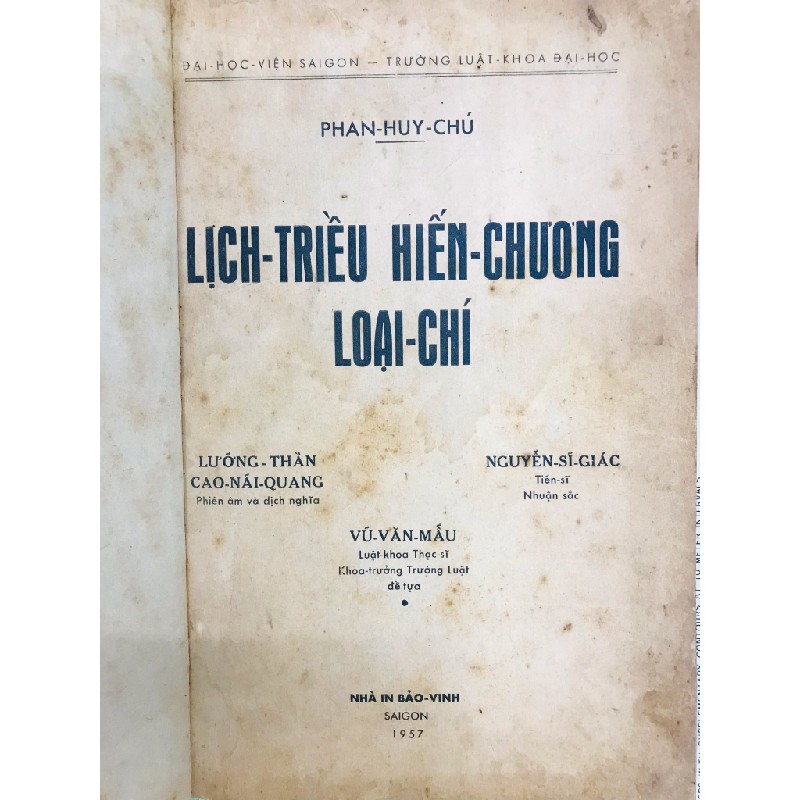 Lịch chiều hiến chương loại chí - Phan Huy Chú ( bản bìa cứng ) 127081