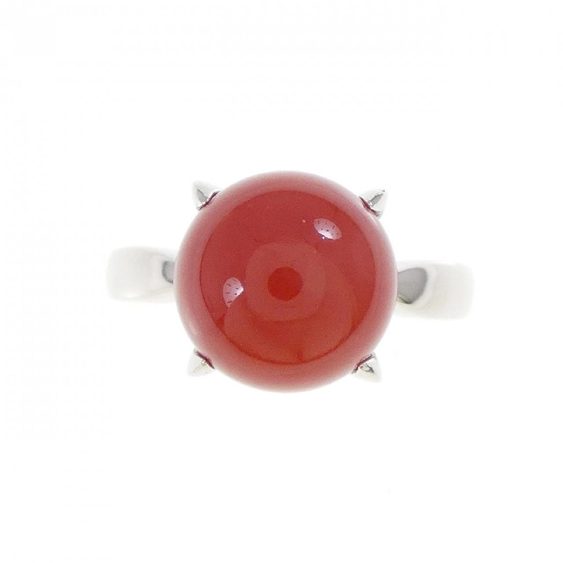 Nhẫn san hô PT900 9.6mm 666612