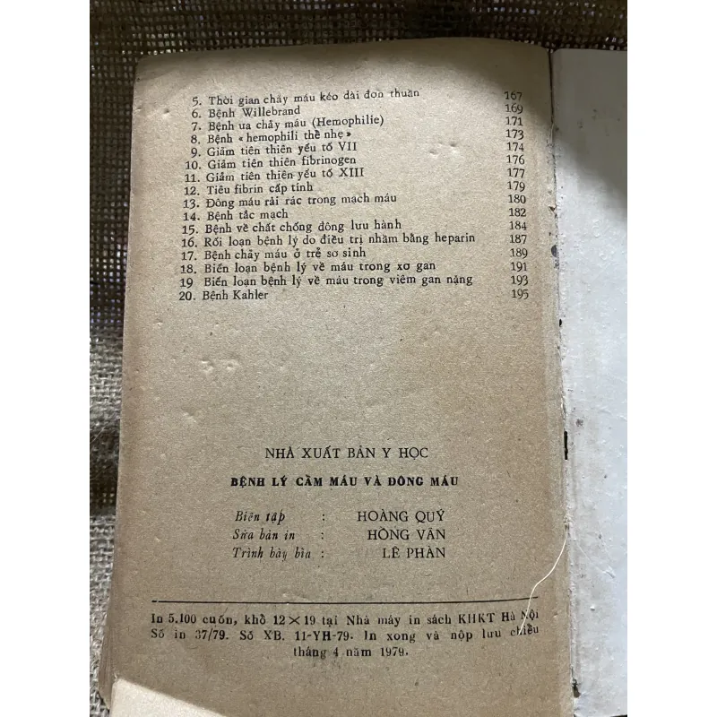 Bệnh lý cầm màu và đông máu - B.S. ĐẢO VẶN CHINH - BSTRẦN KIM XUYẾN 925652