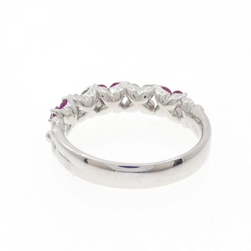 Nhẫn ruby hoa K18WG 0.78CT 671019