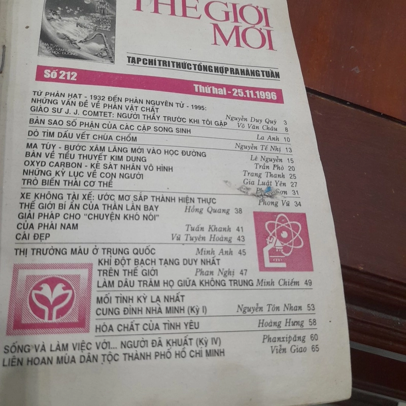 THẾ GIỚI MỚI số 212 ngày 25.11.1996 447213