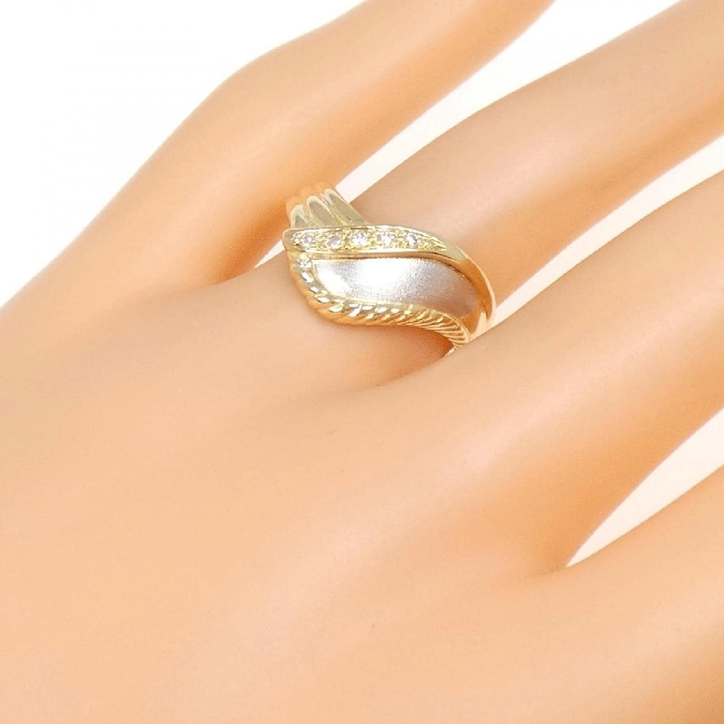 Nhẫn kim cương K18YG/PT 0.05CT - Hàng hiệu Authentic 855215