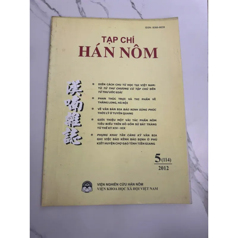 Tạp chí Hán Nôm - Số 5(114) năm 2012 700524
