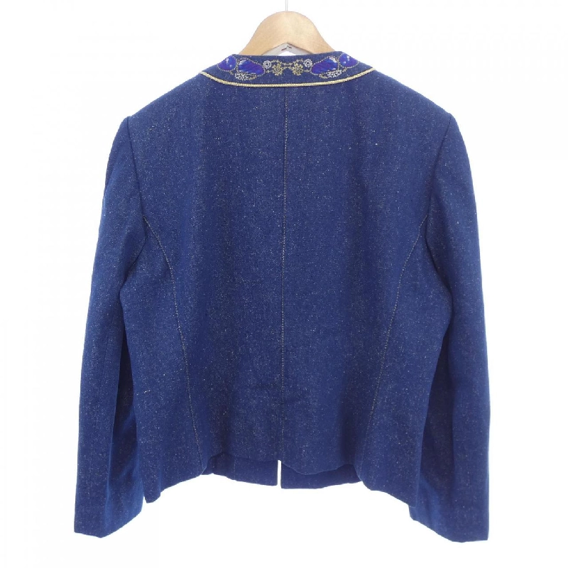 【Mã giảm giá】【Cổ điển】Thời trang Leonar LEONARD FASHION Áo khoác không cổ 640334