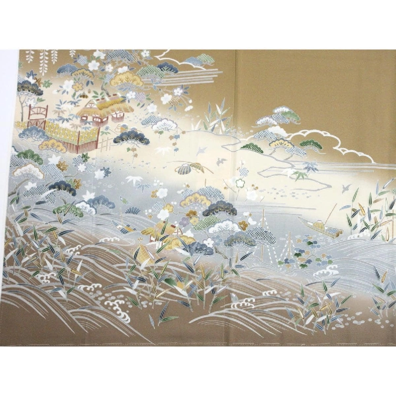 Áo màu sắc lưu giữ 友禅金彩加工 ボカシ染 - Hàng hiệu Authentic 878144