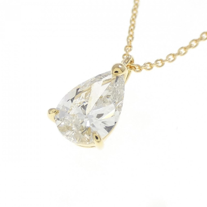 K18YG Dây chuyền kim cương 1.038CT H SI2 hình giọt nước - Hàng hiệu Authentic 879758