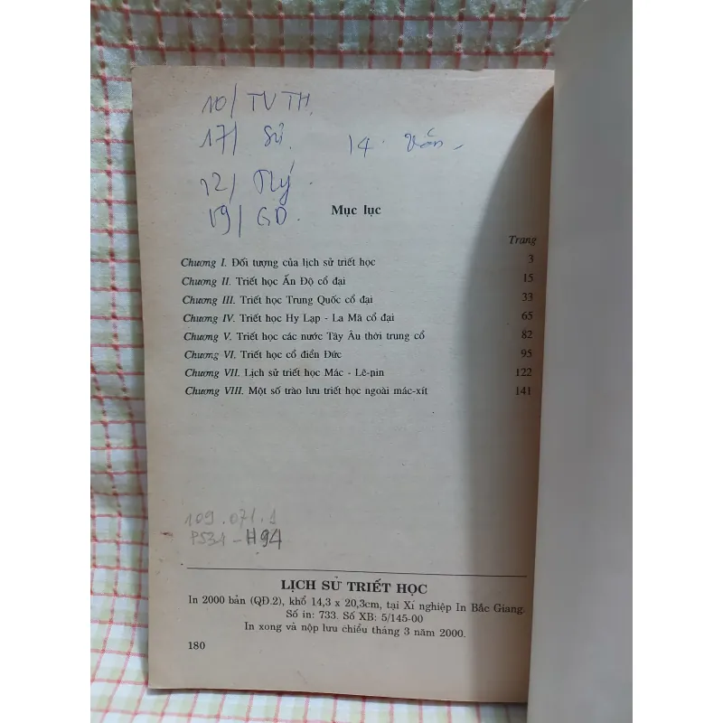 LỊCH SỬ TRIẾT HỌC - PTS. Phạm Văn Chín (Chủ biên), PTS Phạm Văn Hùng 797594