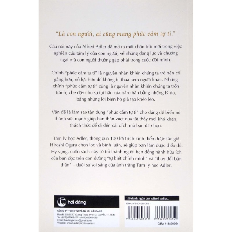 100 Danh Ngôn Của Alfred Adler Giúp Bạn Thay Đổi Bản Thân Ngay Lập Tức - Hiroshi Ogura 117924