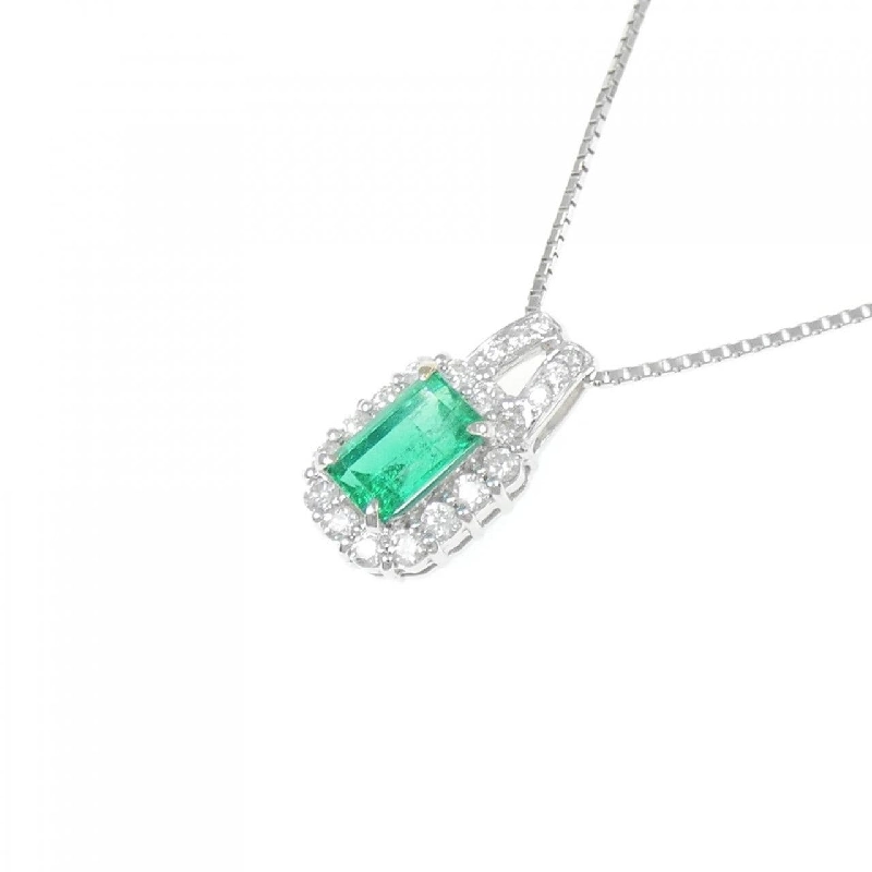 K18WG Emerald Necklace 0.69CT - Hàng hiệu Authentic 859699