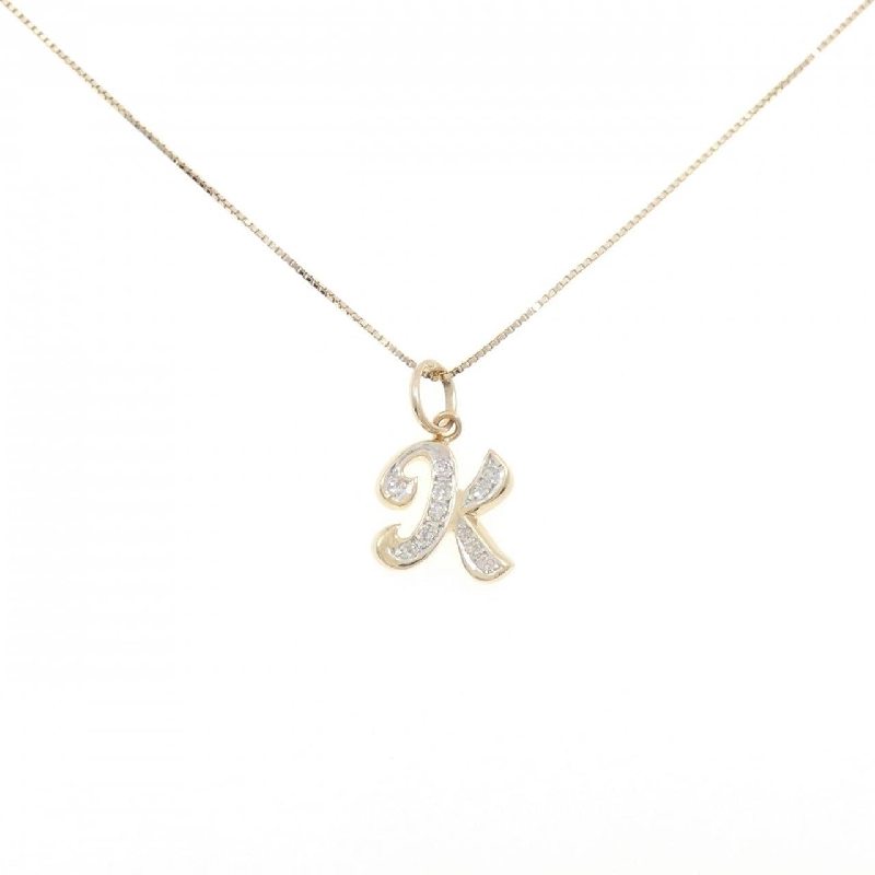 585YG/K10YG/585WG Chữ cái K Dây chuyền kim cương - Hàng hiệu Chính hãng 858698