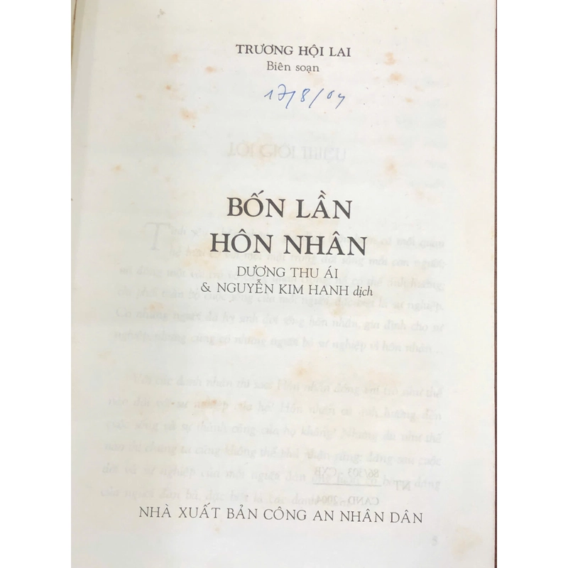 BỐN LẦN HÔN NHÂN - Trương Hội Lai 466633