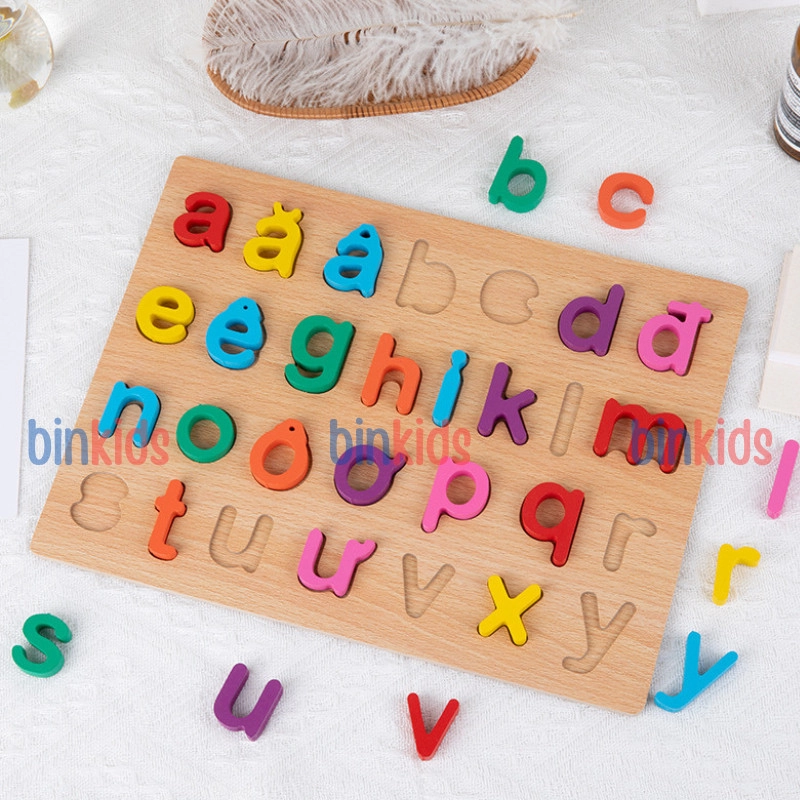 Bảng chữ cái Tiếng Việt, bảng chữ cái gỗ nổi chữ và số cho bé, kích thước 30x22cm, giúp bé phát triển tư duy 531099