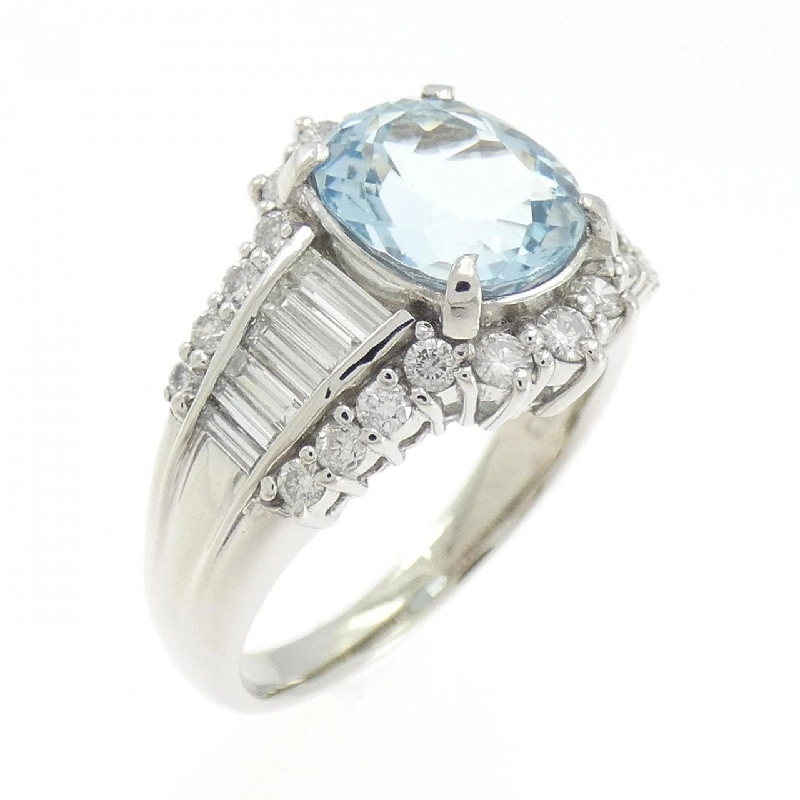 Nhẫn Aquamarine PT900 2.33CT - Hàng hiệu Chính hãng 848465