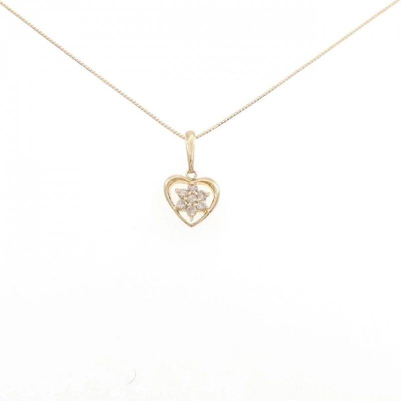 K18YG Dây chuyền kim cương hình trái tim - Hàng hiệu Authentic 859548