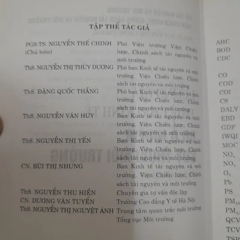 Lượng giá thiệt hại kinh tế do ô nhiễm, suy thoái môi trường. PGS TS Nguyễn Thế Chinh 593545