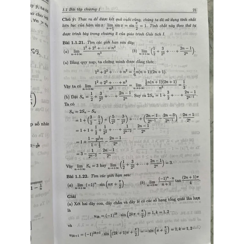 BÀI TẬP GIẢI TÍCH I 759968