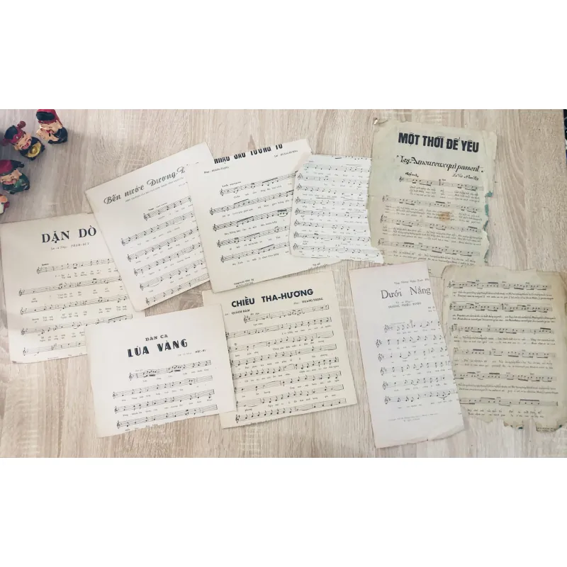 Các tờ nhạc cắt như hình  994293