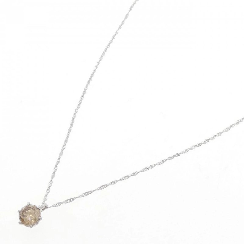 K18WG Solitaire Dây chuyền kim cương 0.601CT - Hàng hiệu Chính hãng 860830