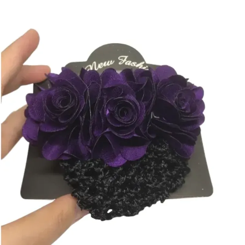 Kẹp búi tóc lưới đính bông thời trang công sở nhà hàng đủ màu 798819