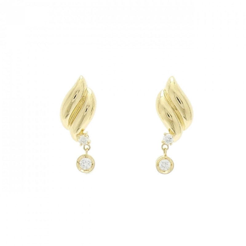 K18YG Bông tai kim cương 0.27CT - Hàng hiệu Chính hãng 870102