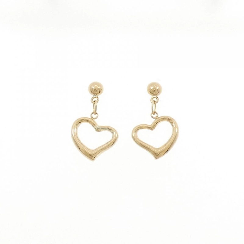 K18YG Bông tai hình trái tim - Hàng hiệu Chính hãng 870909