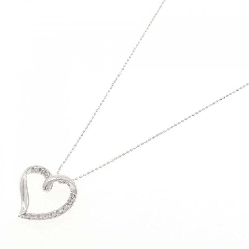 K18WG Dây chuyền hình trái tim kim cương 0.11CT - Hàng hiệu Chính hãng 860663