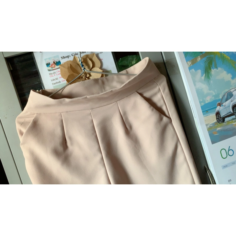 Quần nữ ống suông màu ghi sáng 478383