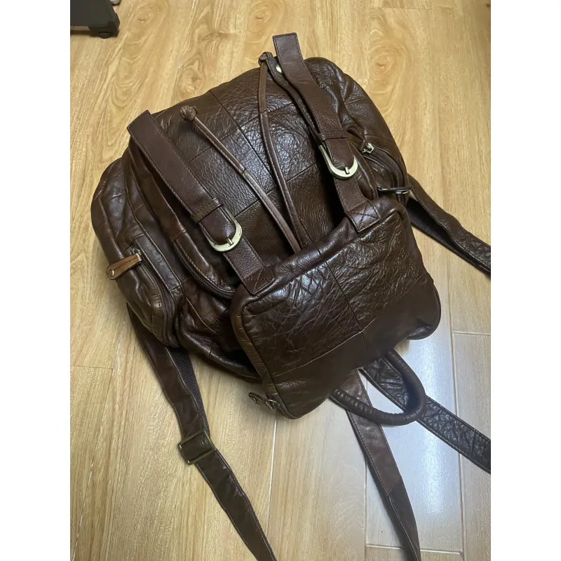 Balo nam 31x42x13 da thật 2hand 1013064