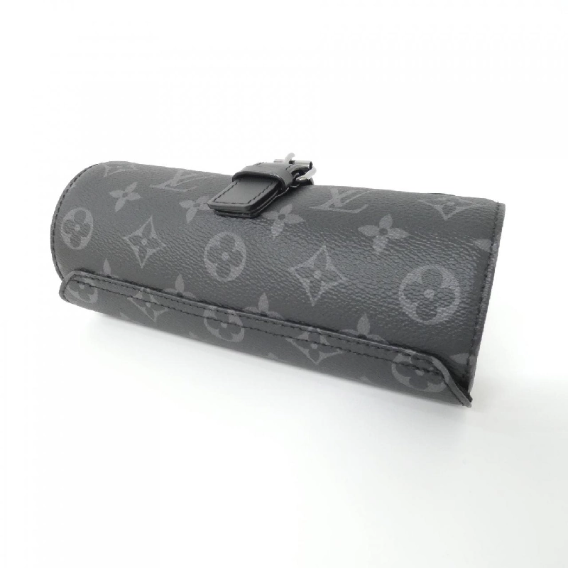 Louis Vuitton Monogram Eclipse Etui 3 Montre M43385 Hộp đồng hồ - Hàng hiệu Chính hãng 808222